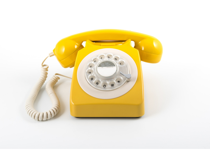 GPO 746 Retro Drejeskivetelefon - Senneps Gul 