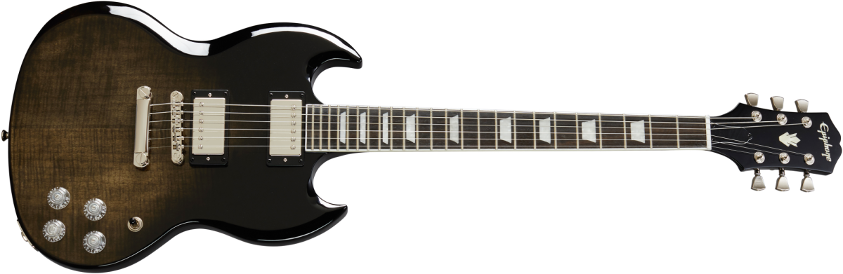 Epiphone sg modern figured trans deals black