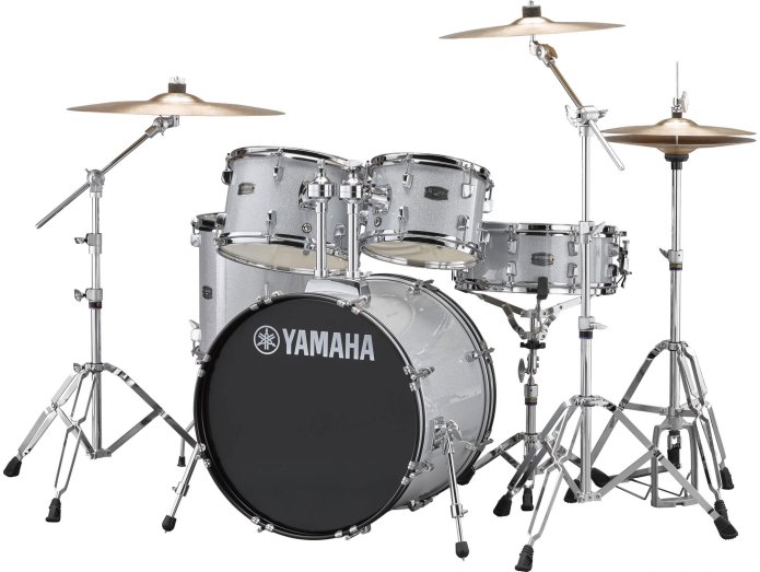 Yamaha Rydeen Studio trumset inkl. Hrdvarupaket och bassnger (silverglitter)