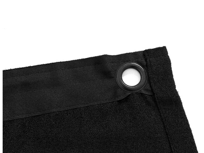 Molton Bakecloth with eyelets - Black (width x height)