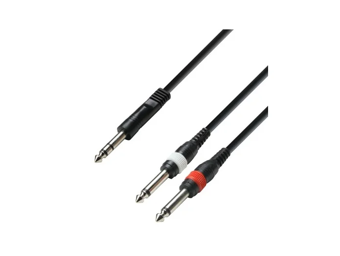 3 Star Y-Splitkabel Stereo til 2x Mono Jack (6m)