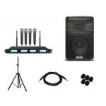 Wireless Microphone Set w. 4 Microphones