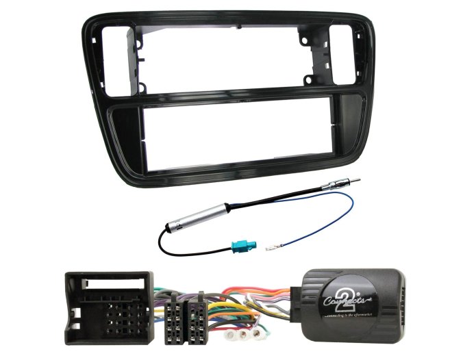 1-DIN KIT for Mii, Citigo and Up - Gloss black