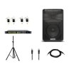 Wireless Microphone Set w. 4 Headsets