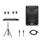 Wireless Microphone Set w. 4 Headsets