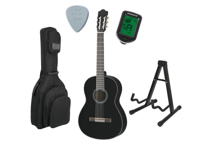 Yamaha C40II Starter Kit fr klassisk spansk gitarr (svart)