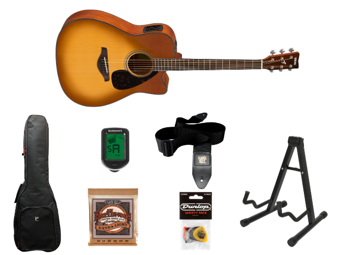 Yamaha FGX800C Western Starter Kit (Sandburst)