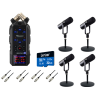 Zoom H6e Essential Podcast Package (4 people)