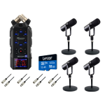 Zoom H6e Essential Podcast Package (4 people)