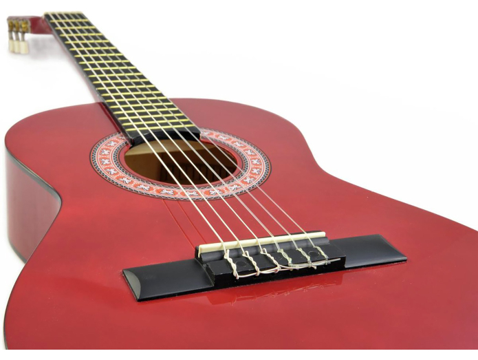DiMavery AC-303 klassisk spansk guitar 1/2, rød