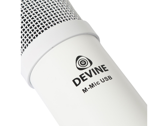 Devine Gamer og Podcaster USB Mikrofon (Hvid)