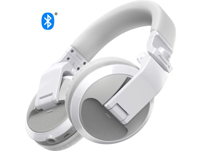 Pioneer DJ HDJ-X5BT-W Bluetooth DJ hrlurar (vita)