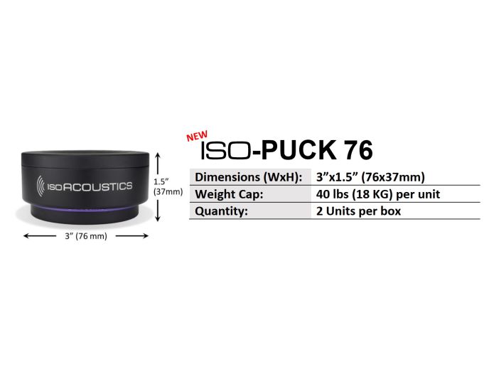 IsoAcoustics ISO-PUCK 76 (2 pak)