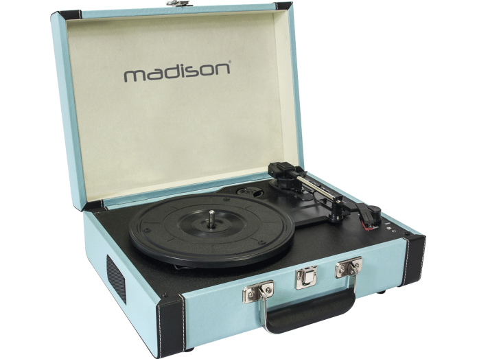 Madison Vintage Pladespiller m. Bluetooth (Lyseblå)