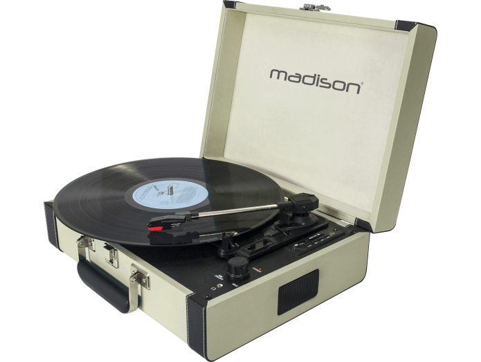 Madison Vintage Turntable w. Bluetooth (Cream)