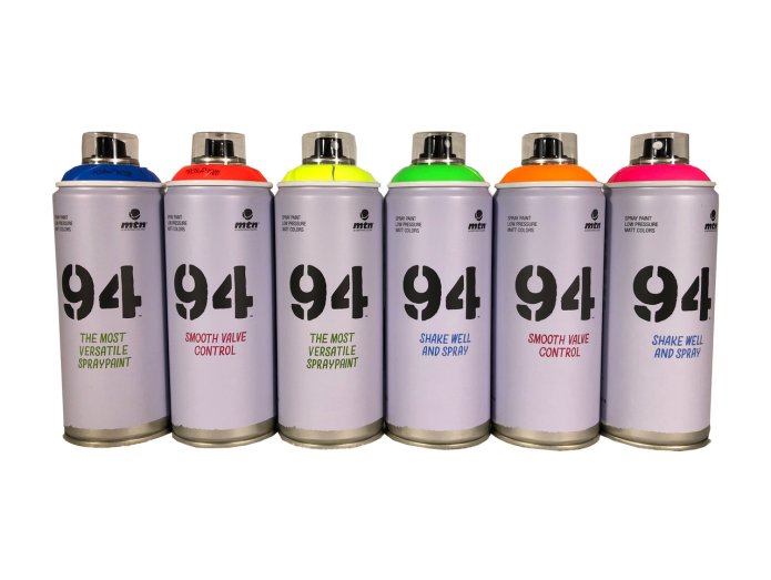 UV-spraymaali,  6 x 400 ml.