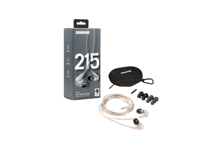 Shure SE215 In-ear Hovedtelefoner (Clear)
