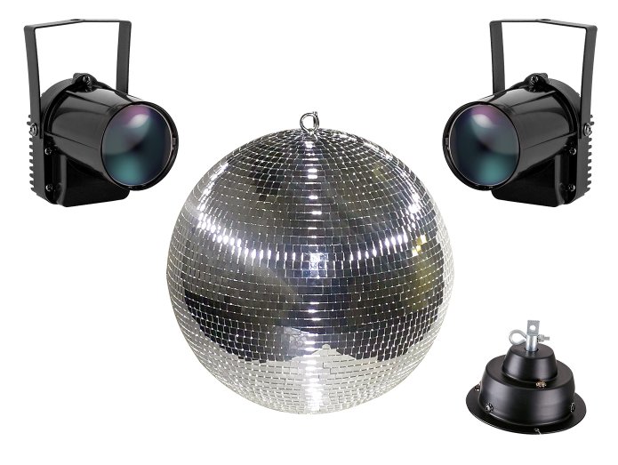 Eurolite Komplet Diskokugle Sæt m. LED Spot (50 cm)