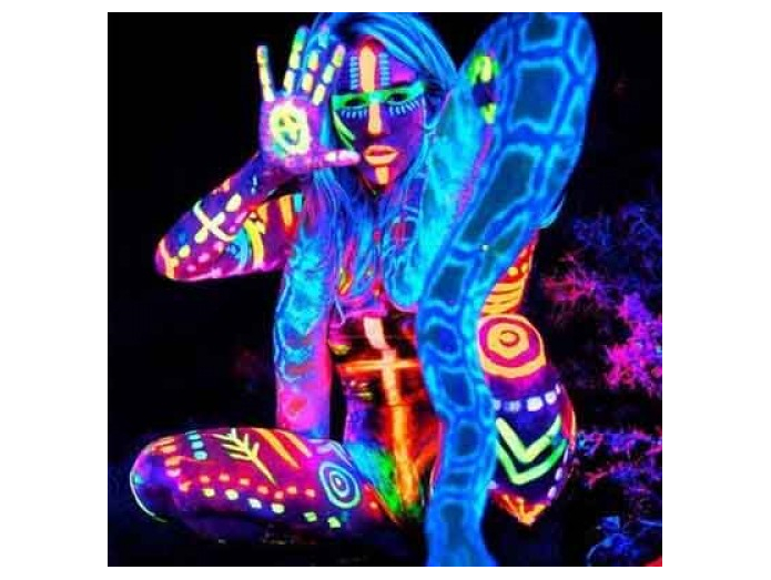 UV face and body paint for 10 people