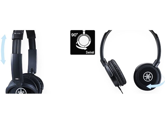 Yamaha HPH-100B On-Ear Studie Høretelefoner (Sort)