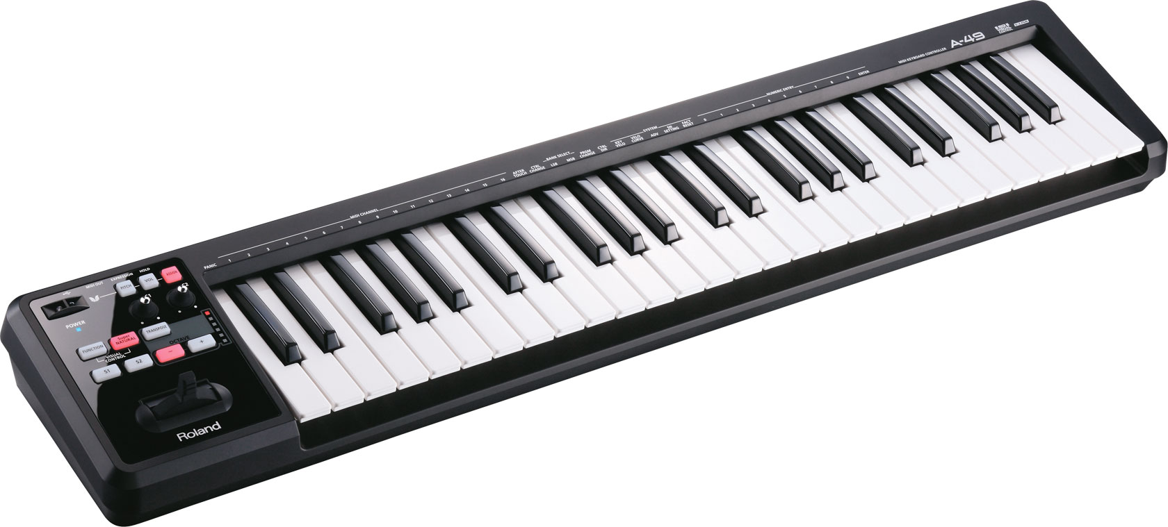 Se Roland A-49-BK MIDI-Keyboard (Sort) hos Drum City