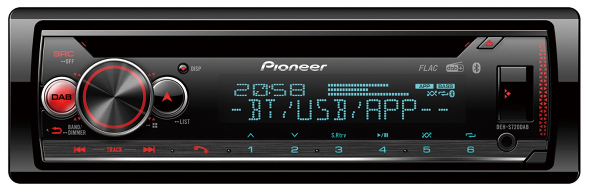 Billede af Pioneer DEH-S720DAB Bilradio m. Bluetooth, DAB+ Radio
