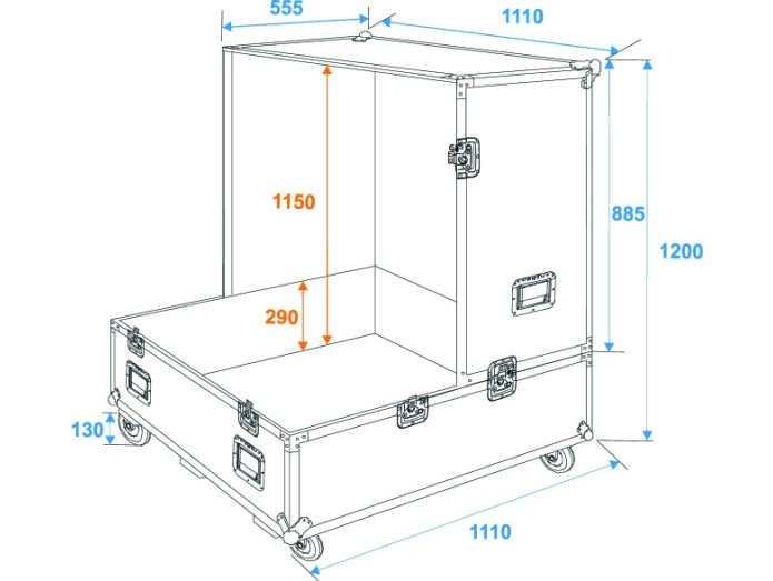 Flightcase for 75 & 100cm spejlkugle - Eurolite