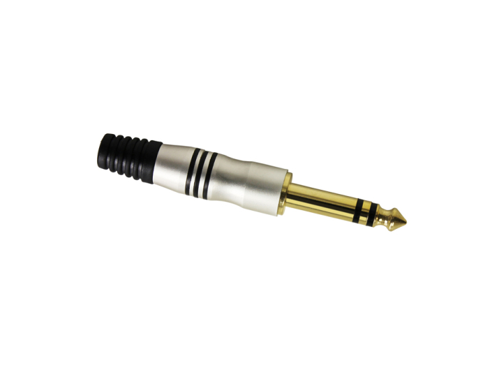 Cable Connector 6.3 mm Jack Stereo Gold