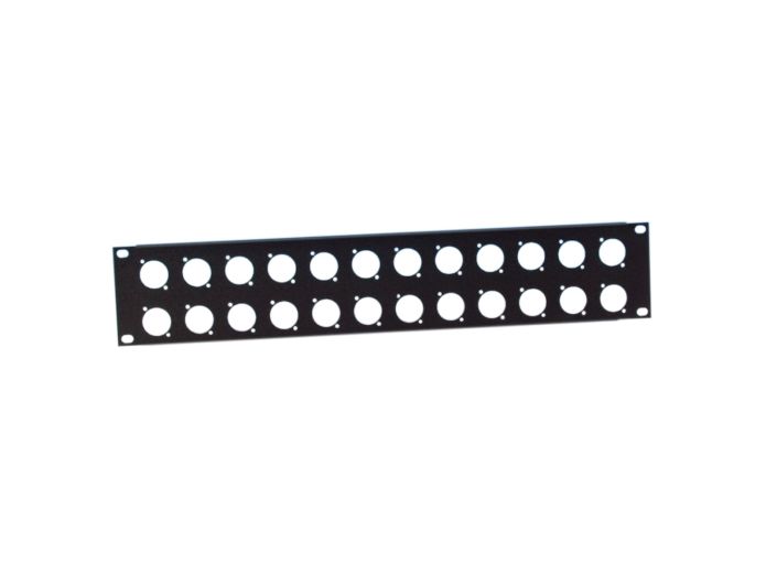 Adam Hall 872214 U-shaped Rack Panel 2 Unit for 24 D-Type Chassis