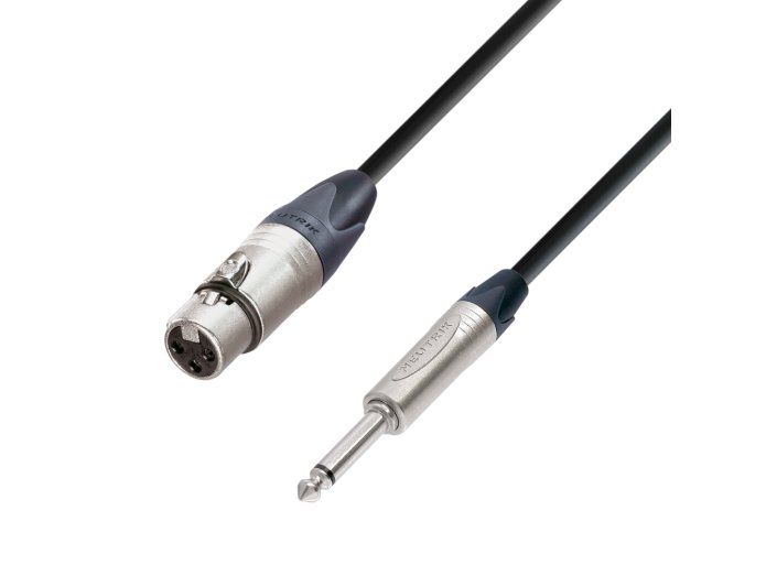 Neutrik Microphone Signal Cable XLR Female to 6.3 mm Jack mono
