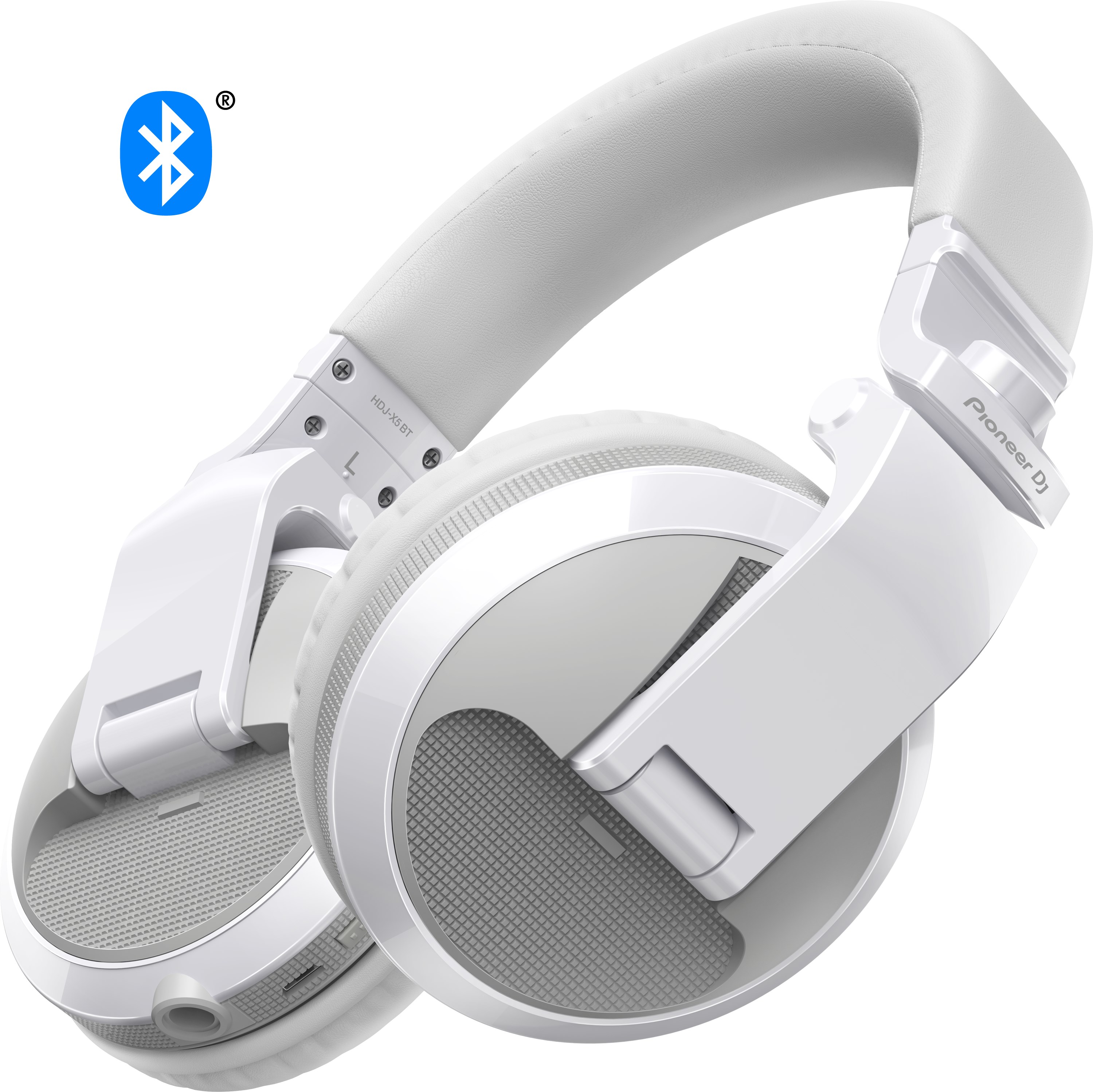 Se Pioneer DJ HDJ-X5BT-W Bluetooth DJ-Høretelefoner (Hvid) hos Drum City
