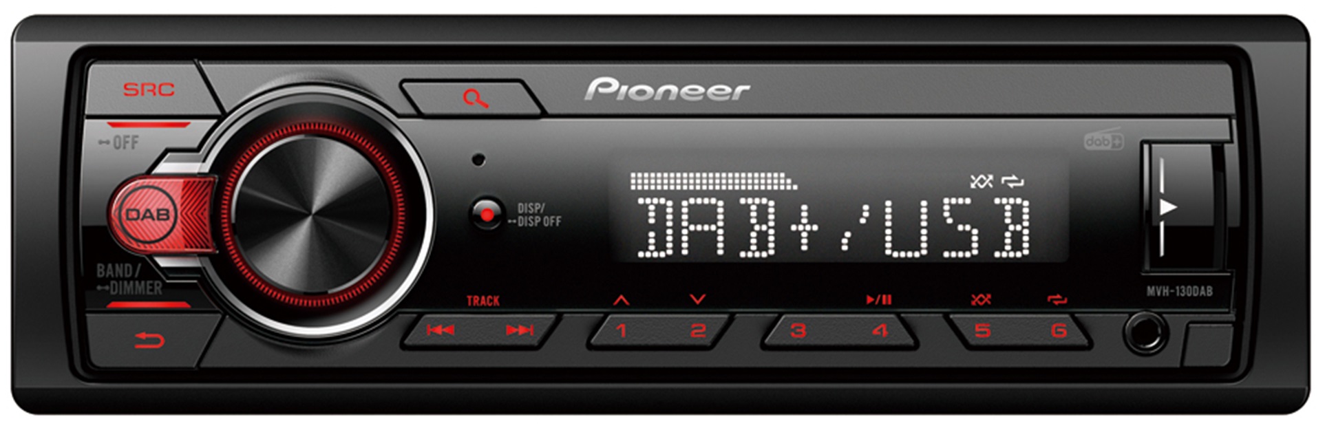 Se Pioneer MVH-130DAB Bilstereo FM/DAB+ Radio hos Drum City