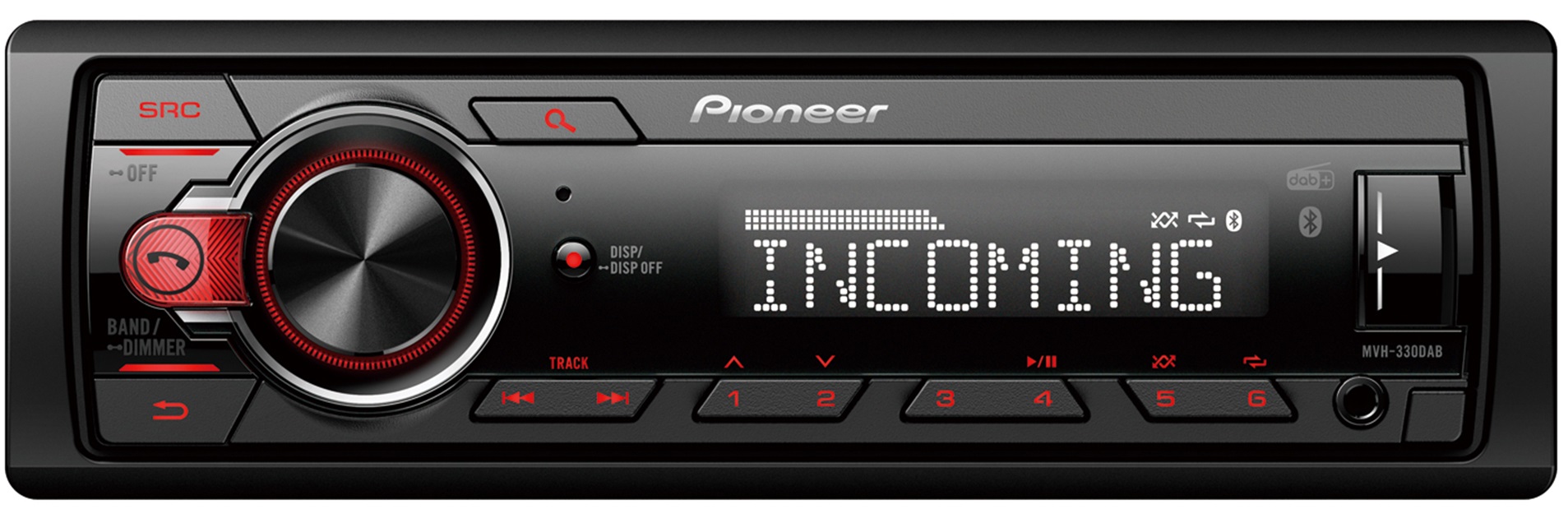 Se Pioneer MVH-330DAB Bilstereo Bluetooth FM/DAB+ Radio hos SoundStoreXL.dk