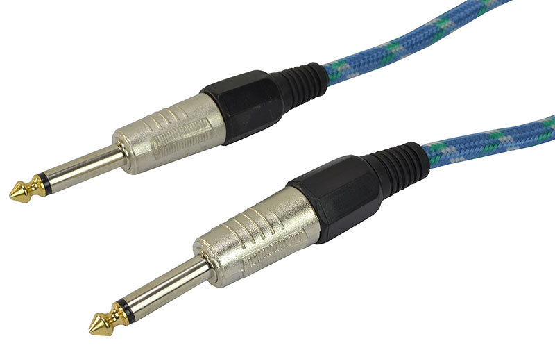 Se Instrument Kabel 6.3 mm Jack mono til 6.3 mm Jack mono 3 meter hos Drum City