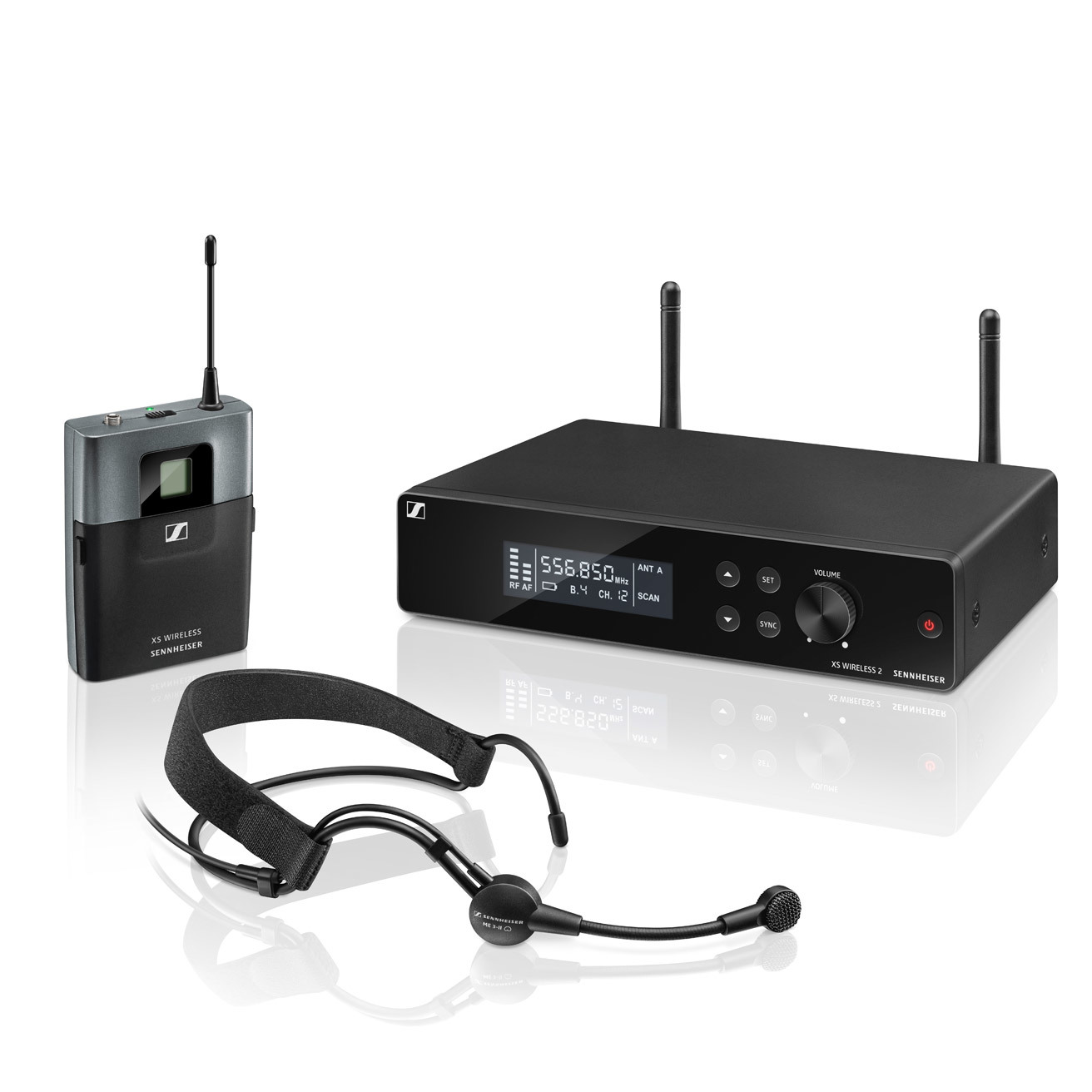 Sennheiser XSW 2-ME3 Trådløst Headset (Bånd E: 823.2-832.8 MHz) Smart lydsystem fra Sennheisermed en mikrofon