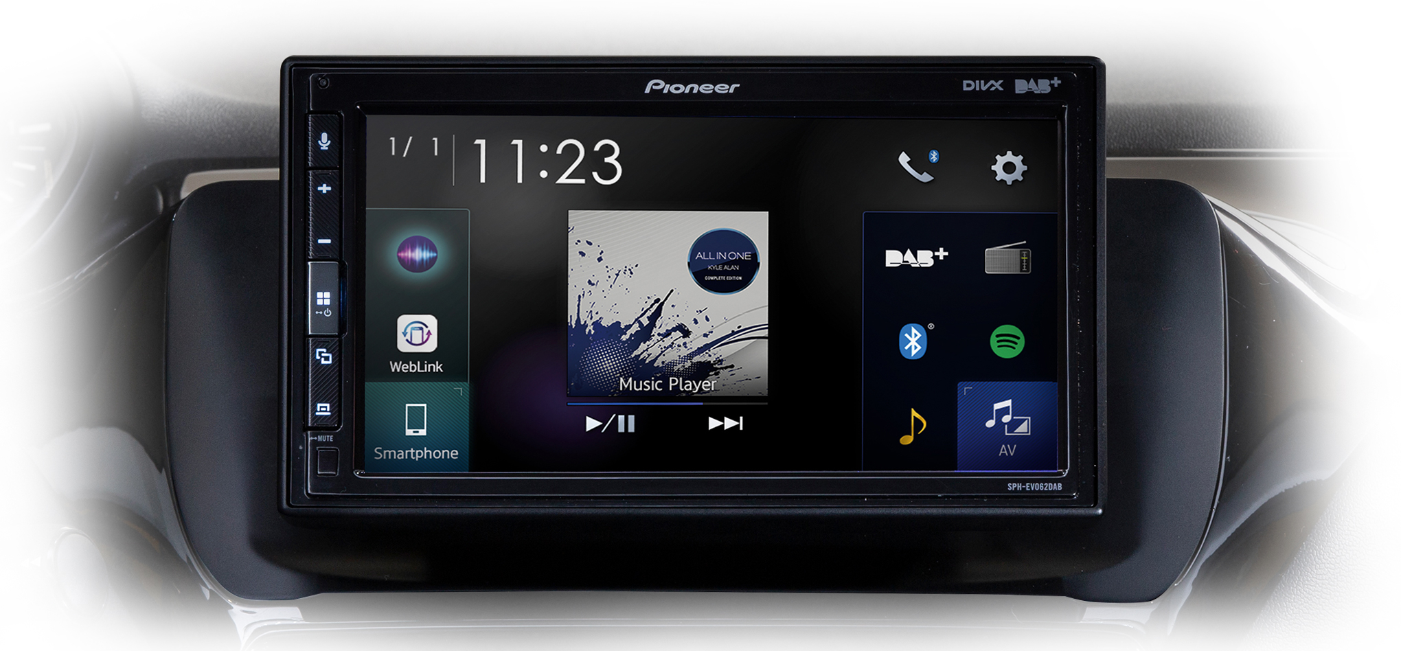 Se Pioneer SPH-EVO62DAB-208 Apple CarPlay, DAB Radio og Bluetooth hos Drum City