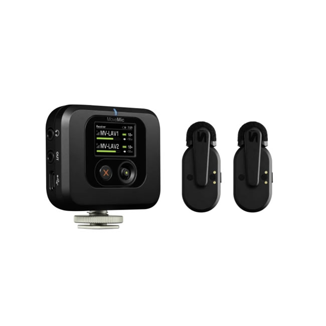 Shure MoveMic Two Bluetooth Kamera Sæt (2 Mikrofoner)